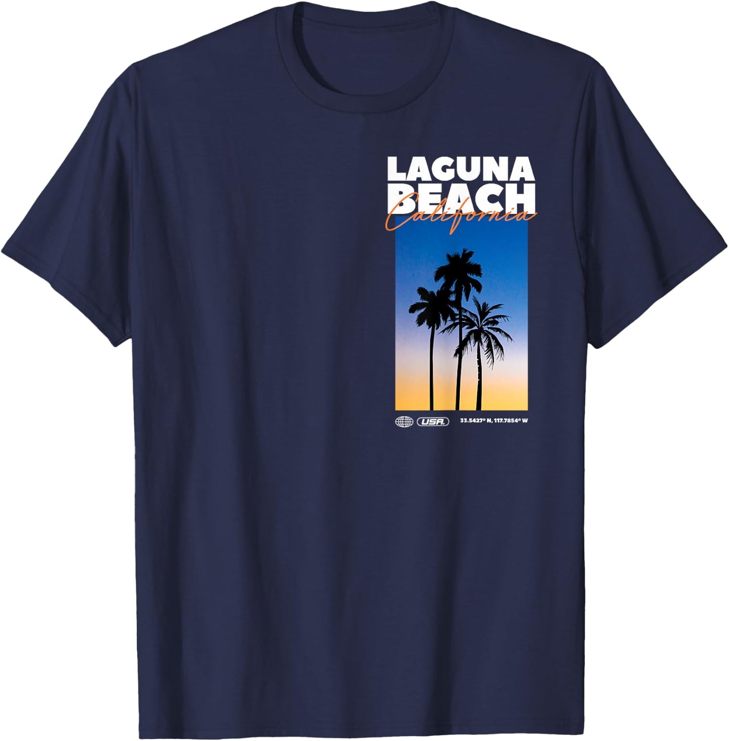Laguna Beach - Kalifornien Sommer Palmenurlaub USA T-Shirt - T-Shirt | Navy