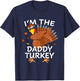 Daddy Turkey Matching Outfit Thanksgiving Pajamas Family T-Shirt - T-Shirt | Navy