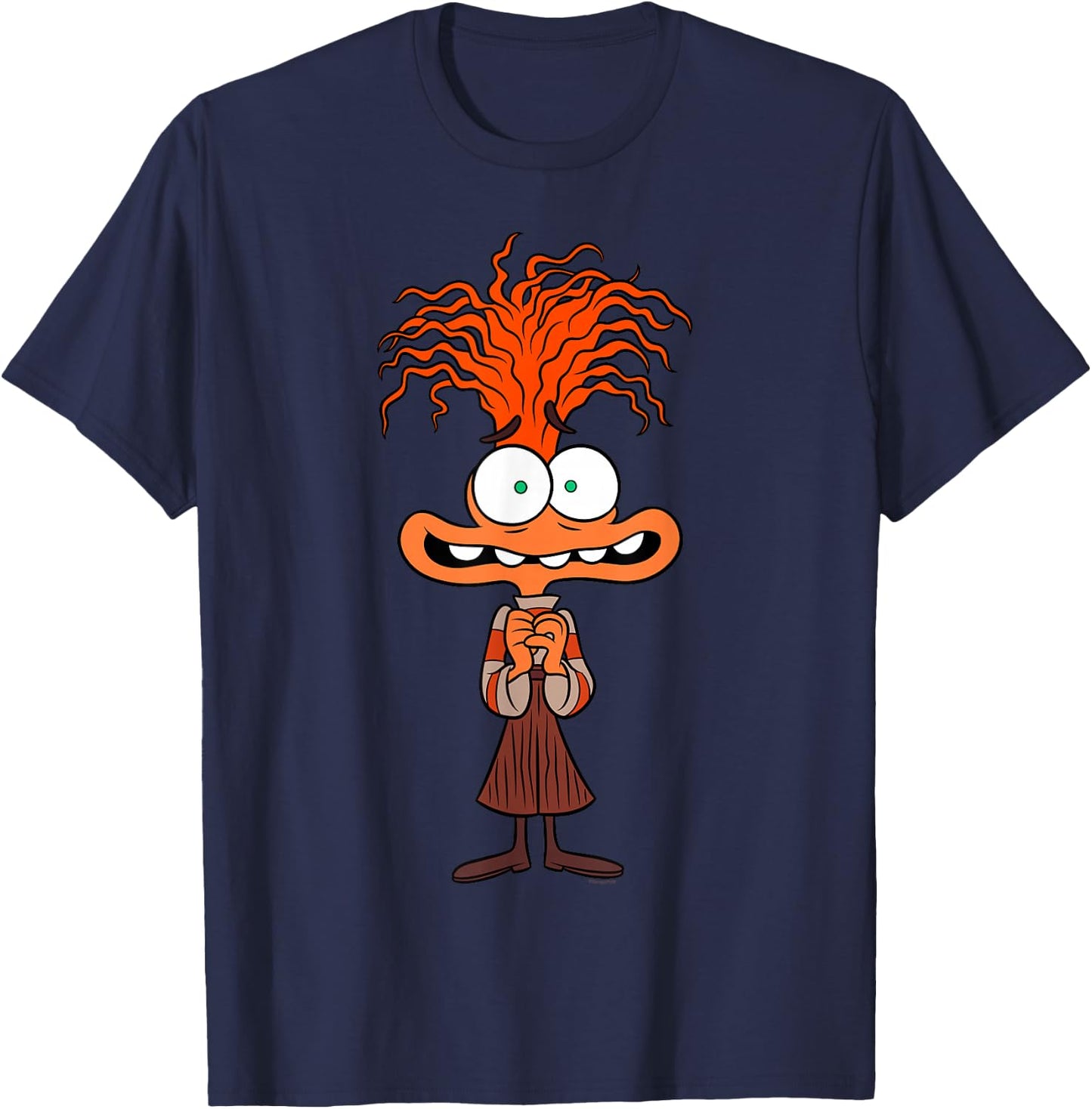 Disney and Pixar's Inside Out 2 Toony Colors Emotion Anxiety T-Shirt - T-Shirt | Navy