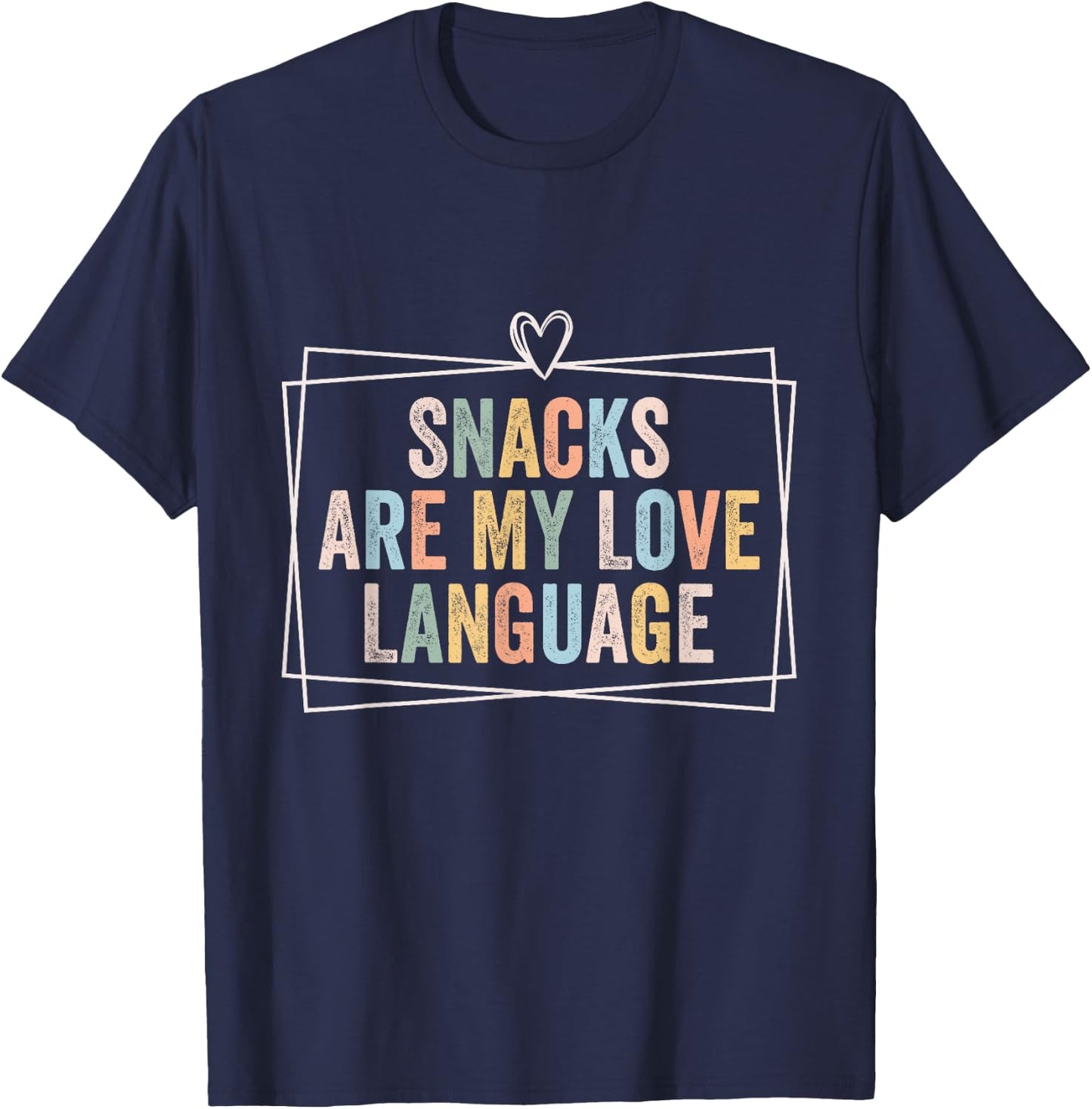 Snacks Are My Love Language Valentine Day Kids Boys T-Shirt - T-Shirt | Navy