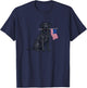 Black Labrador American Flag T-Shirt - T-Shirt | Navy