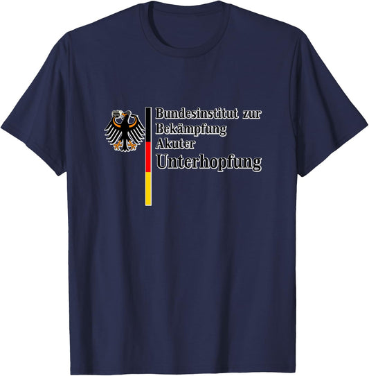 Federal Institute for Combating Acute Underhopfung , black T-Shirt - T-Shirt | Navy