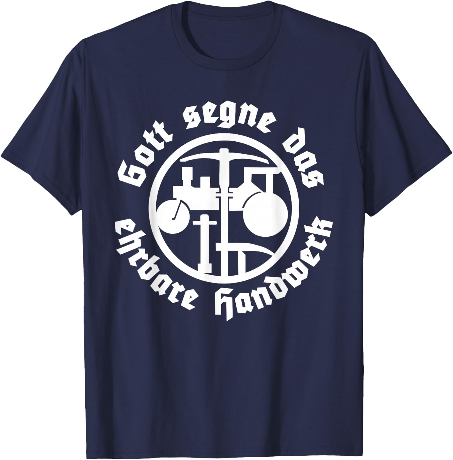 Straßenbauer Straßenbau Zunftzeichen Geschenk T-Shirt - T-Shirt | Navy