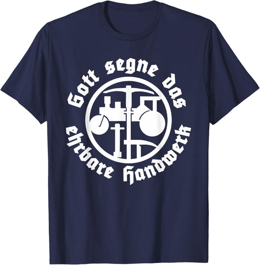 Straßenbauer Straßenbau Zunftzeichen Geschenk T-Shirt - T-Shirt | Navy
