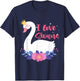 I Love Swans Bird Zoo Animal Lake Water Lily Flowers Crown T-Shirt - T-Shirt | Navy