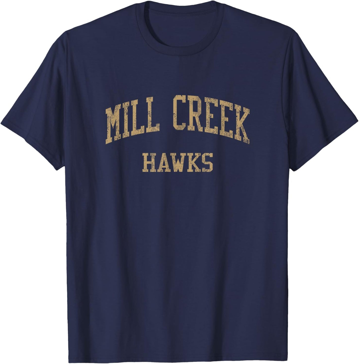 Mill Creek High School HS Hoschton GA Vintage Sports T-Shirt - T-Shirt | Navy