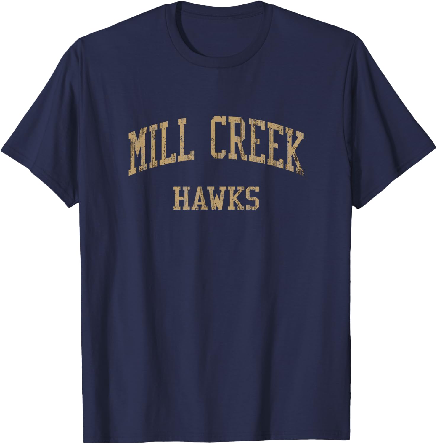 Mill Creek High School HS Hoschton GA Vintage Sports T-Shirt - T-Shirt | Navy