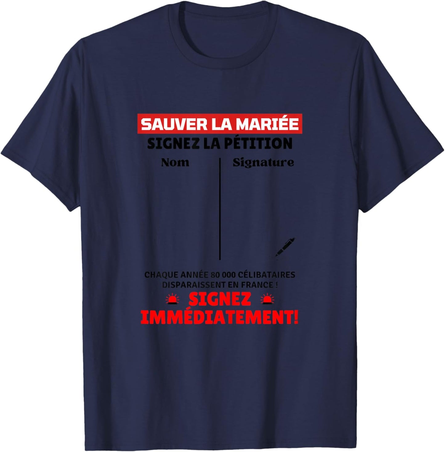 Signing EVJF Save The Bride Funny Future Bride To Sign , white T-Shirt - T-Shirt | Navy