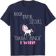 Funny Unicorn Rock Paper Scissors Throat Punch I Win T-Shirt - T-Shirt | Navy