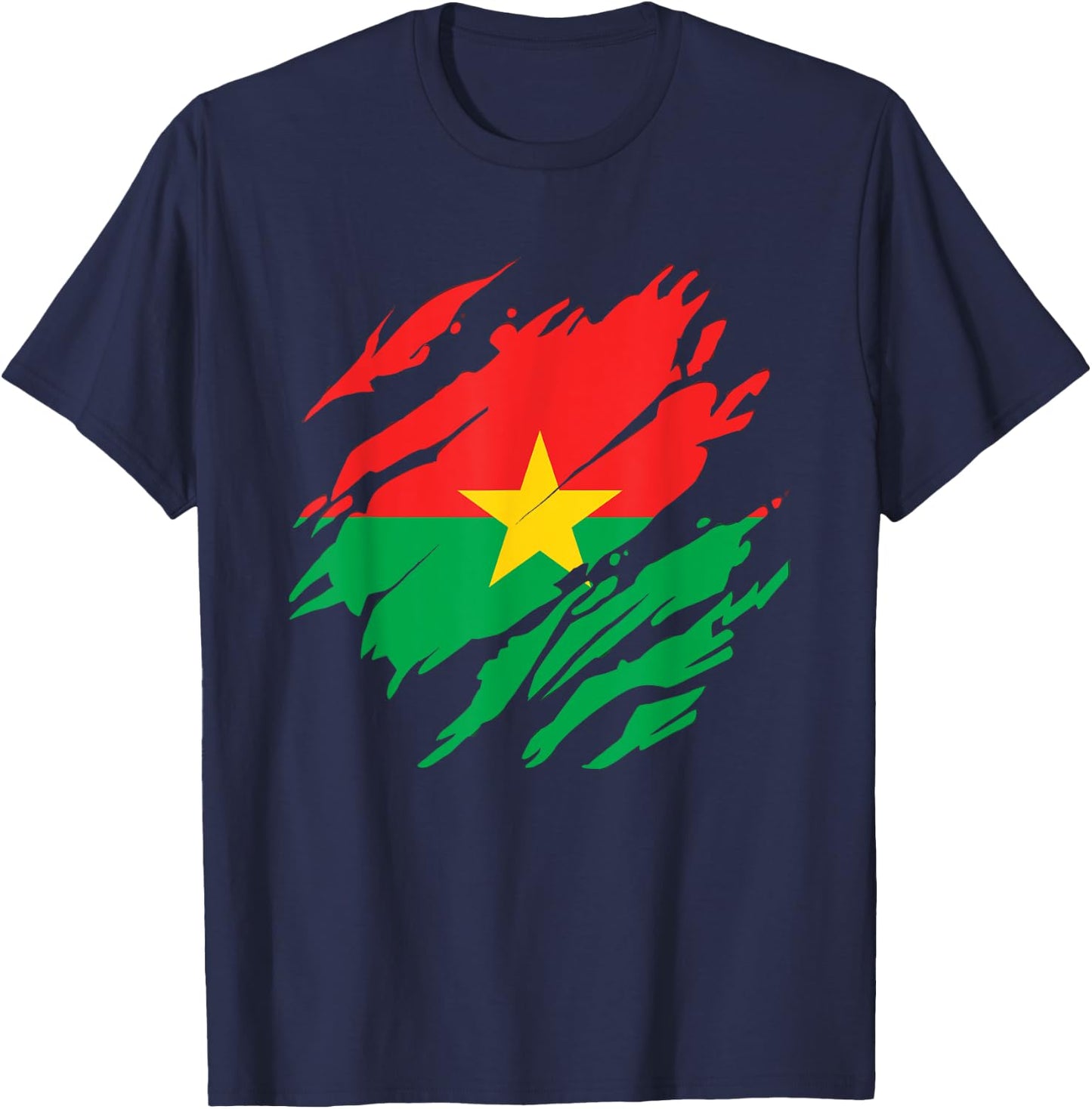 Drapeau Burkina Faso Idée-cadeau Burkinabé T-Shirt - T-Shirt | Navy