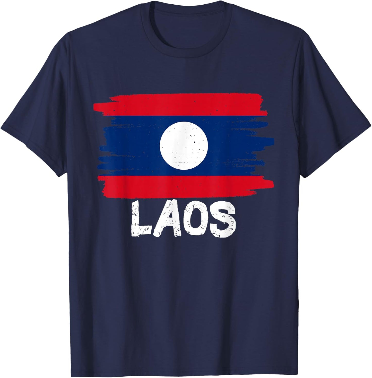 Laos Flag T-Shirt - T-Shirt | Navy