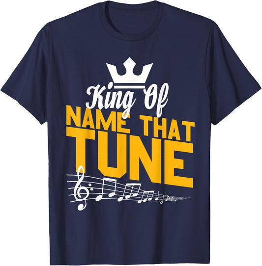 Name That Tune Trivia Night King Funny T-Shirt - T-Shirt | Navy