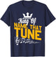 Name That Tune Trivia Night King Funny T-Shirt - T-Shirt | Navy