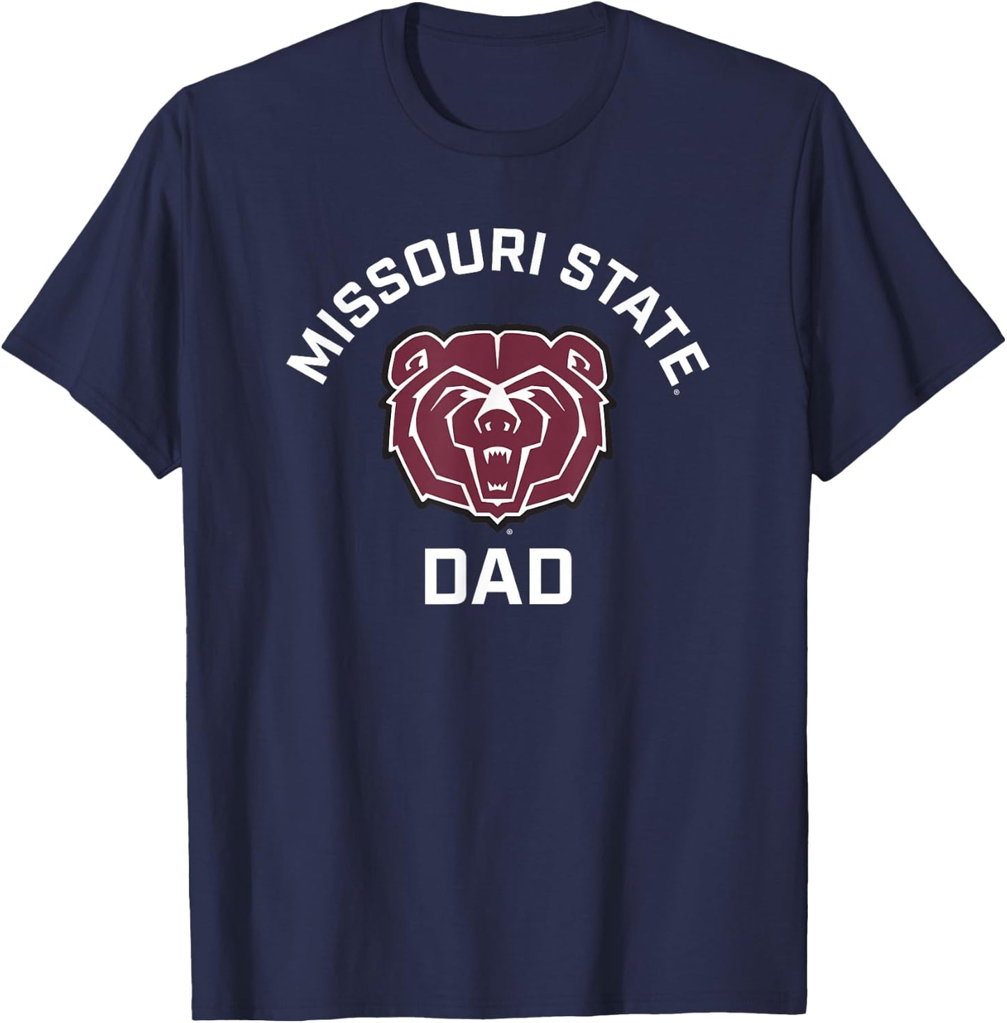Missouri State University MSU Bears Arched Dad T-Shirt - T-Shirt | Navy