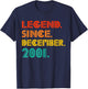 Legend Since December 2001 Birthday December 2001 Vintage T-Shirt - T-Shirt | Navy