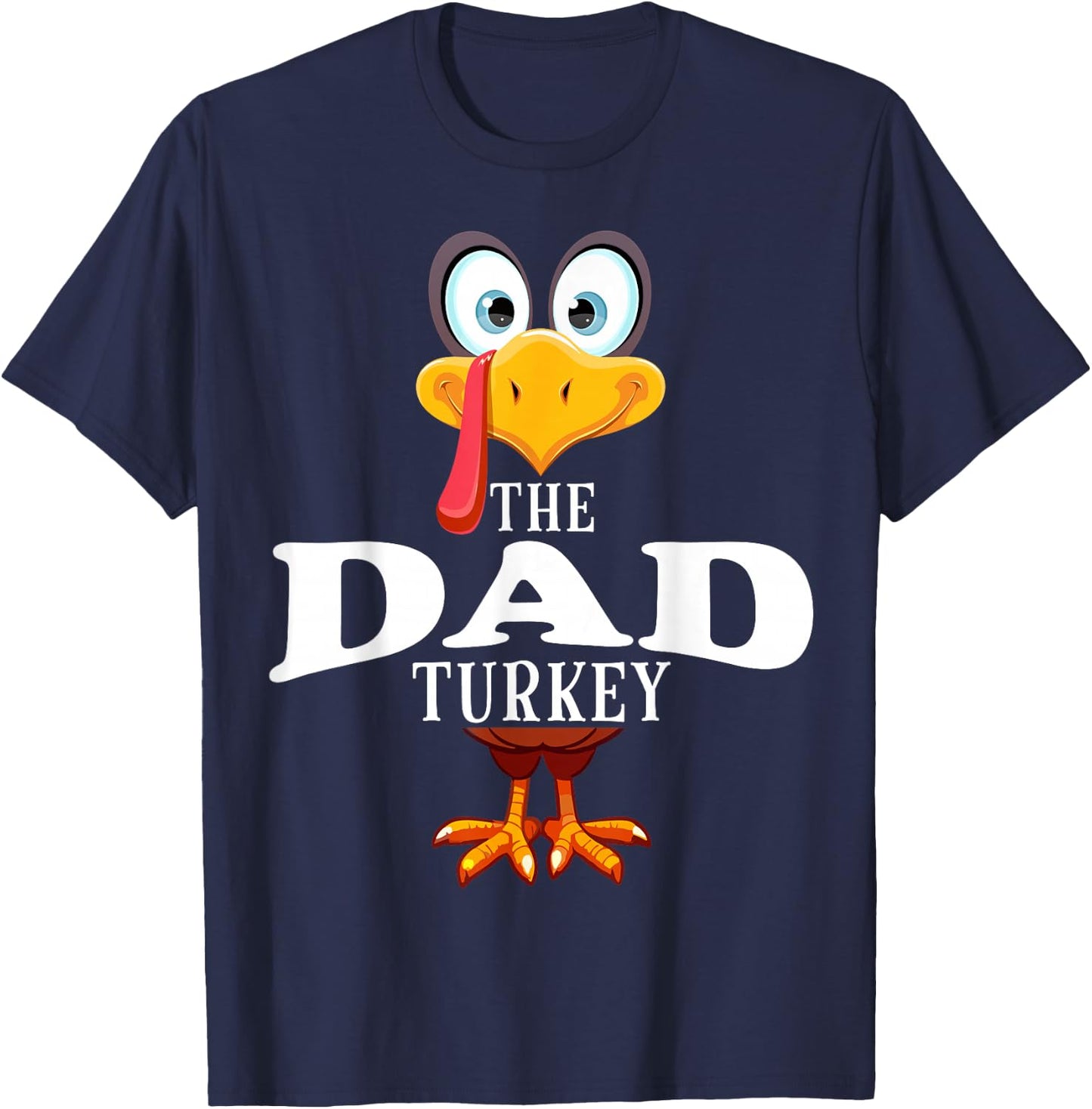 Thanksgiving The Dad Turkey Pajama T-Shirt - T-Shirt | Navy
