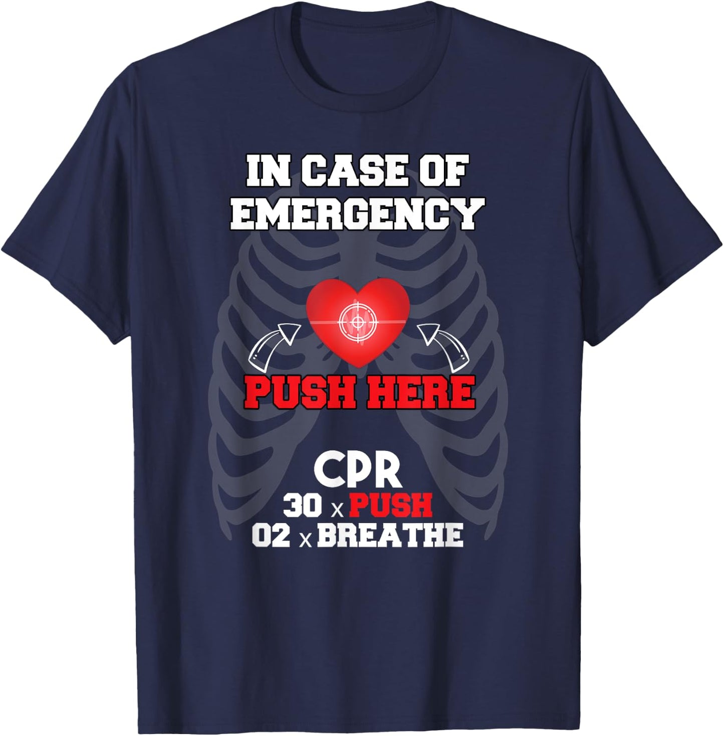 Funny Cpr Instructor First Aid for Nurses CPR Instructor T-Shirt - T-Shirt | Navy