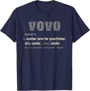 Portuguese Vovo Funny Definition Grandpa Gift T-Shirt - T-Shirt | Navy