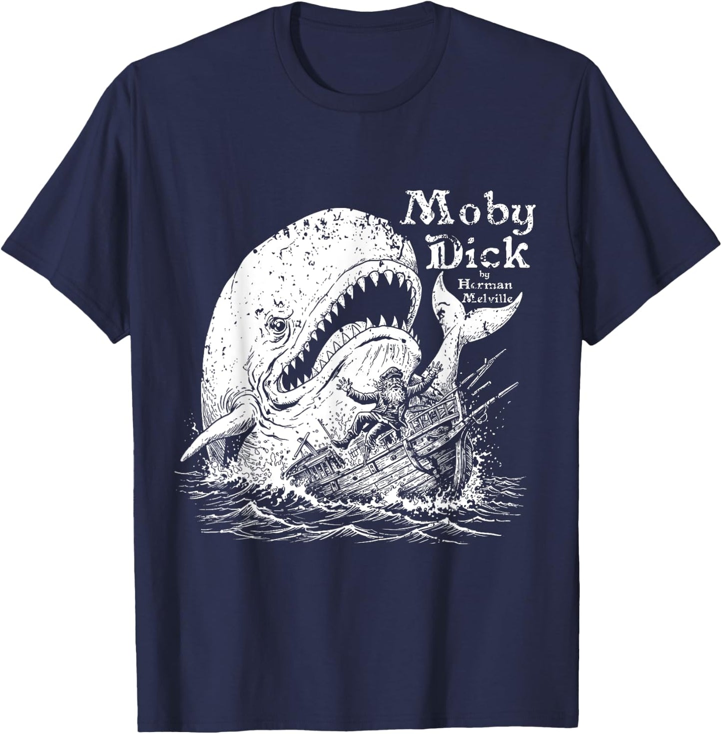 Moby Dick Vintage T-Shirt - T-Shirt | Navy