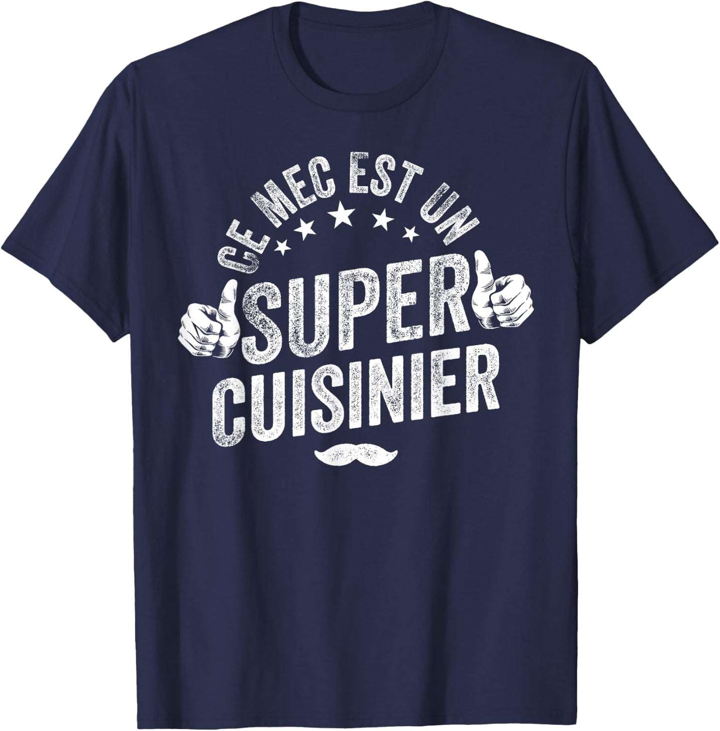 Men's Chef's Shirt Funny Kitchen , Black, S T-Shirt - T-Shirt | Navy