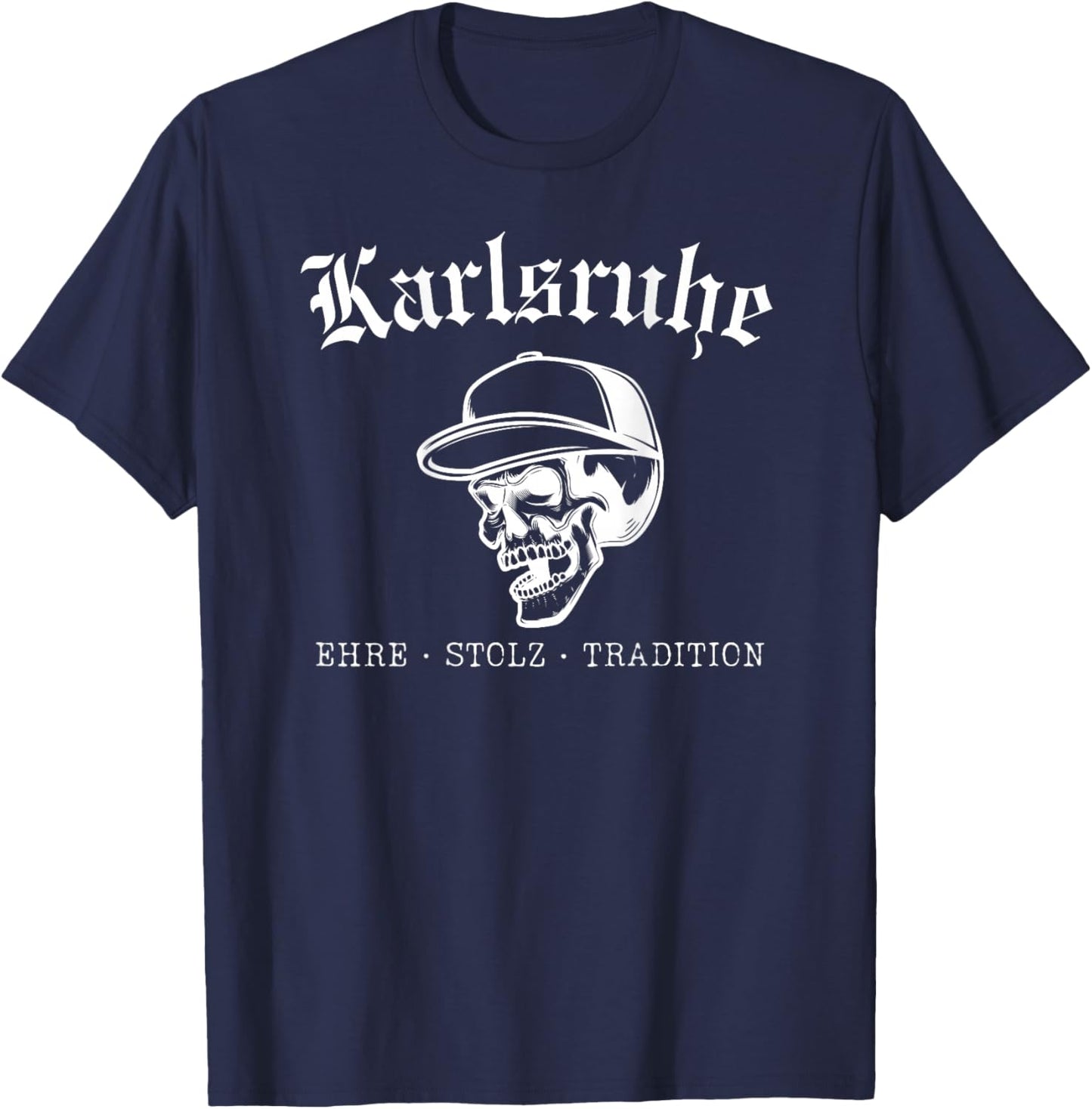 Karlsruhe Ehre & Stolz Fussball Ultras T-Shirt - T-Shirt | Navy