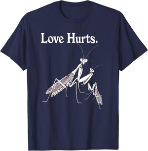 Praying Mantis Family Vintage Love Hurts T-Shirt - T-Shirt | Navy