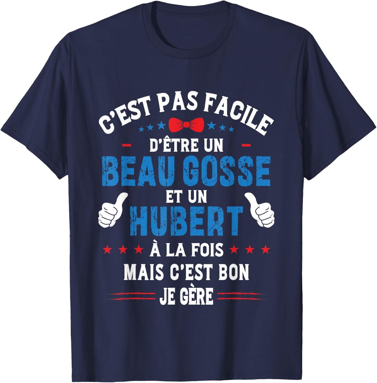 Funny Christmas Gift Man Handsome Kid Hubert Humor T-Shirt - T-Shirt | Navy