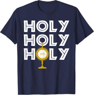 Holy Blessed Sacrament Image - Catholic Church T-Shirt - T-Shirt | Navy