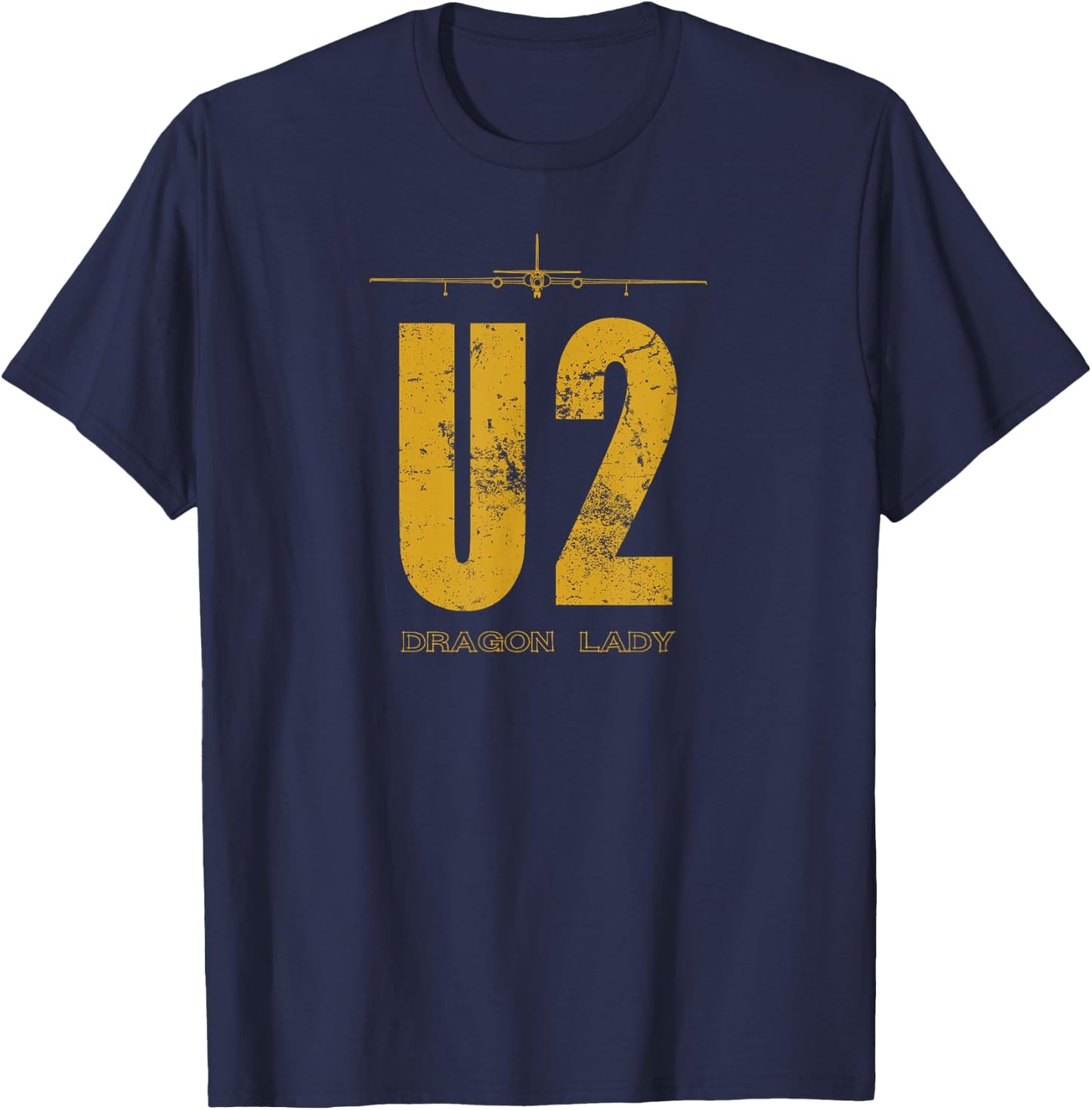 U-2 Dragon Lady Spy Aeroplane , black T-Shirt - T-Shirt | Navy