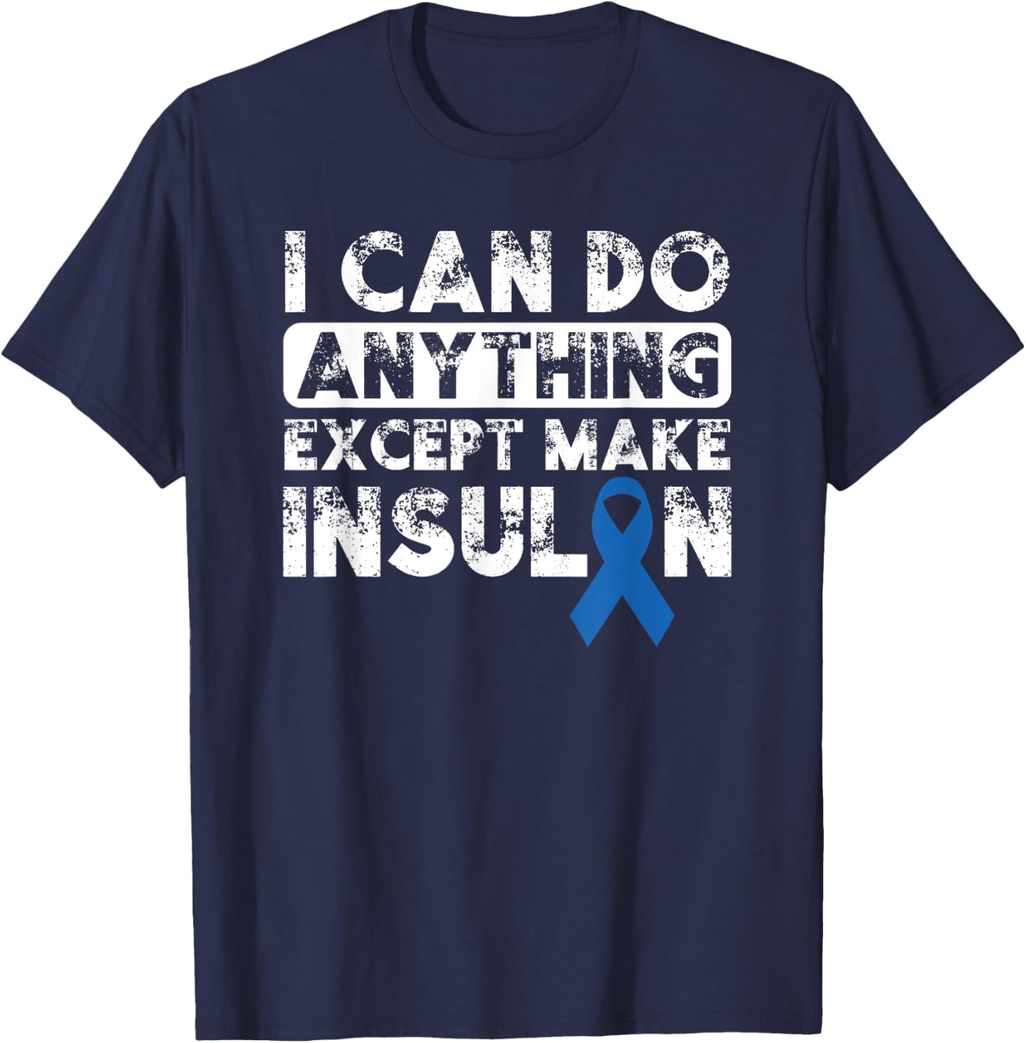 Funny Diabetes Gifts T1D Insulin Pancreas Pun Women T-Shirt - T-Shirt | Navy