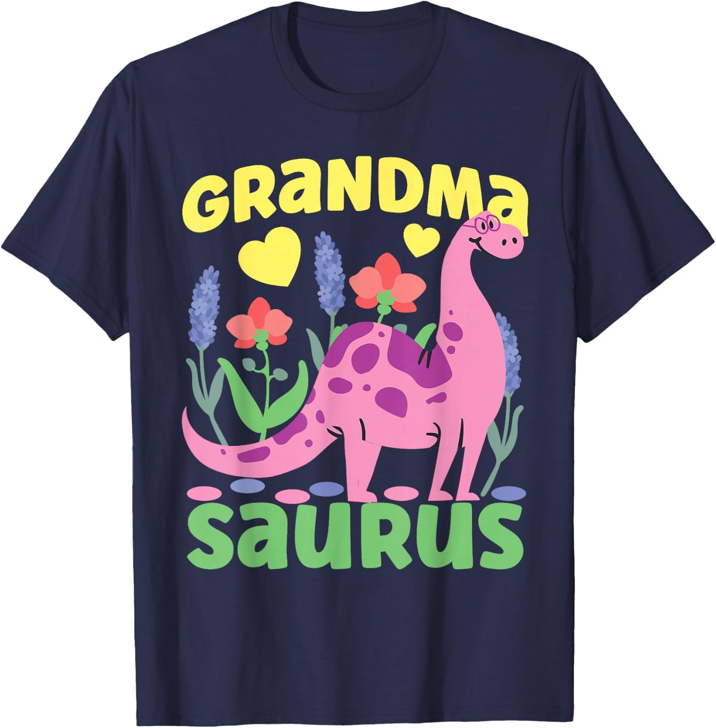 Grandma Saurus Dinosaur for Funny Grandmother T-Shirt - T-Shirt | Navy