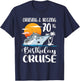 Kreuzfahrt und Saufen 70. Geburtstag Reise Kreuzfahrtschiff T-Shirt - T-Shirt | Navy