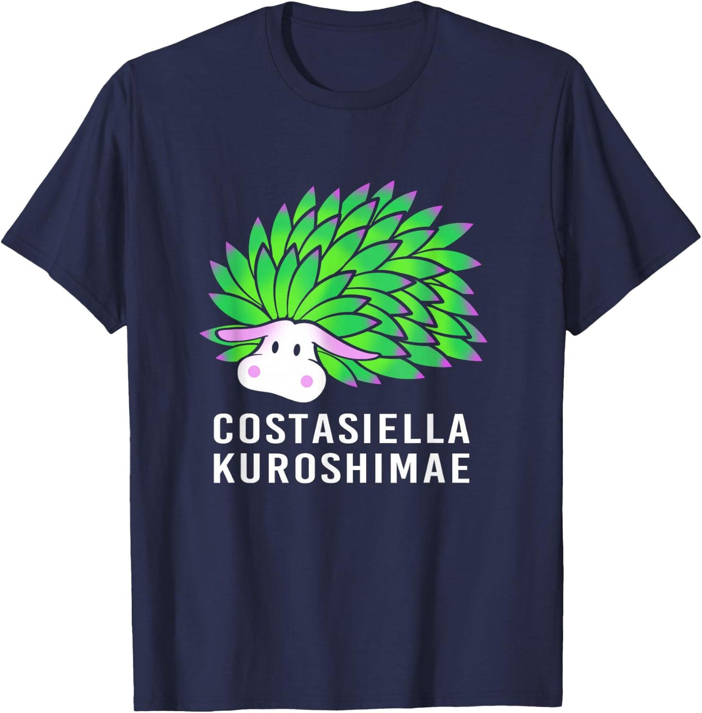 Leaf Slug Lover Costasiella Kuroshimae Leaf Sheep T-Shirt - T-Shirt | Navy