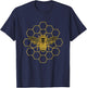 Golden Bee Majesty Beekeeping Beekeeping Honeycomb , Black, S T-Shirt - T-Shirt | Navy