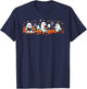 Ghost Reading Book Drinking Coffee Cute Spooky Halloween T-Shirt - T-Shirt | Navy