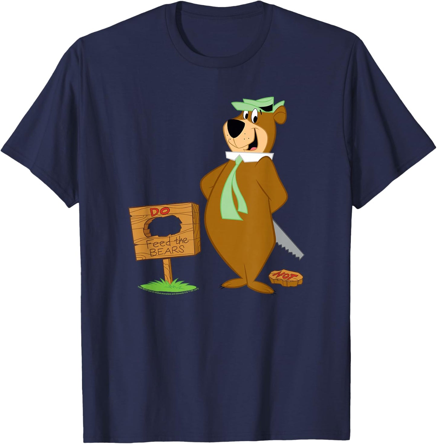 Yogi Bear Do Not Feed the Bears T-Shirt - T-Shirt | Navy