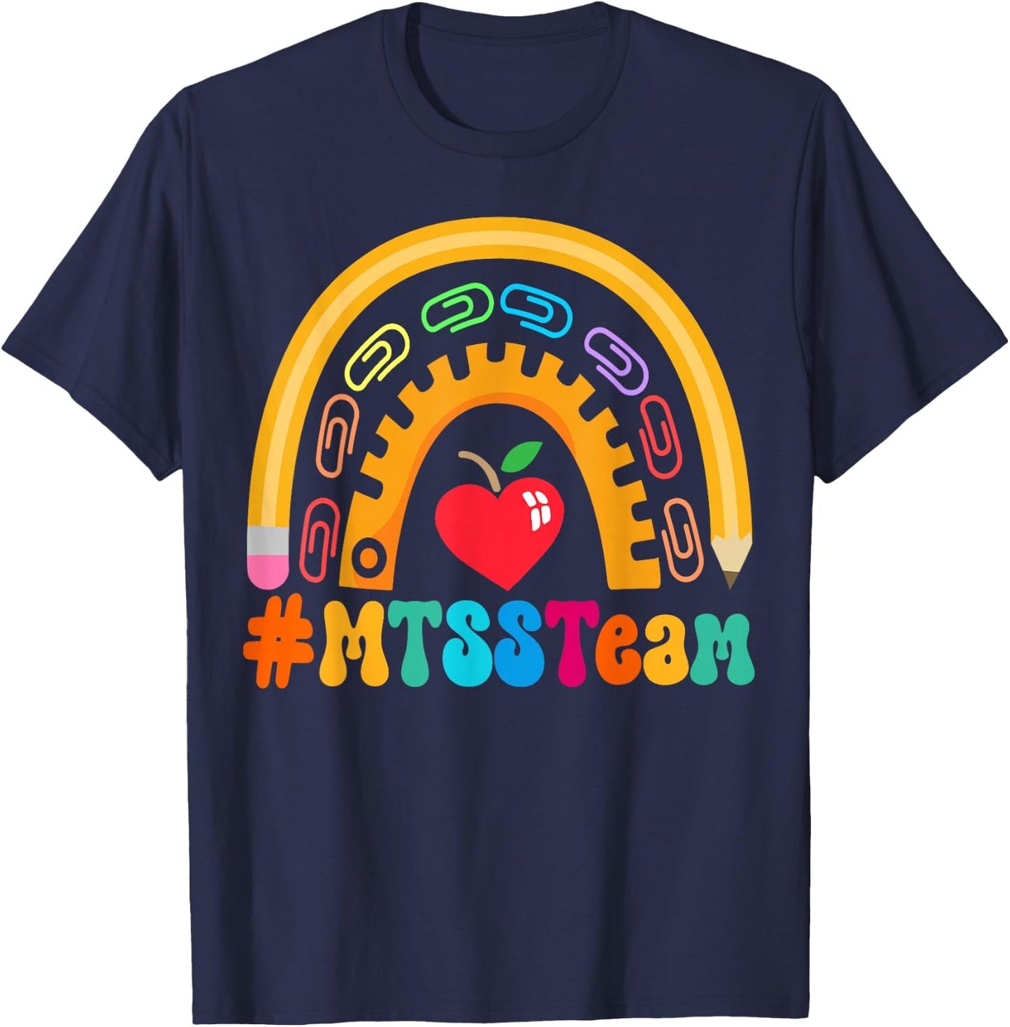 MTSS Team Appreciation Week Back to School 100th Day T-Shirt - T-Shirt | Navy