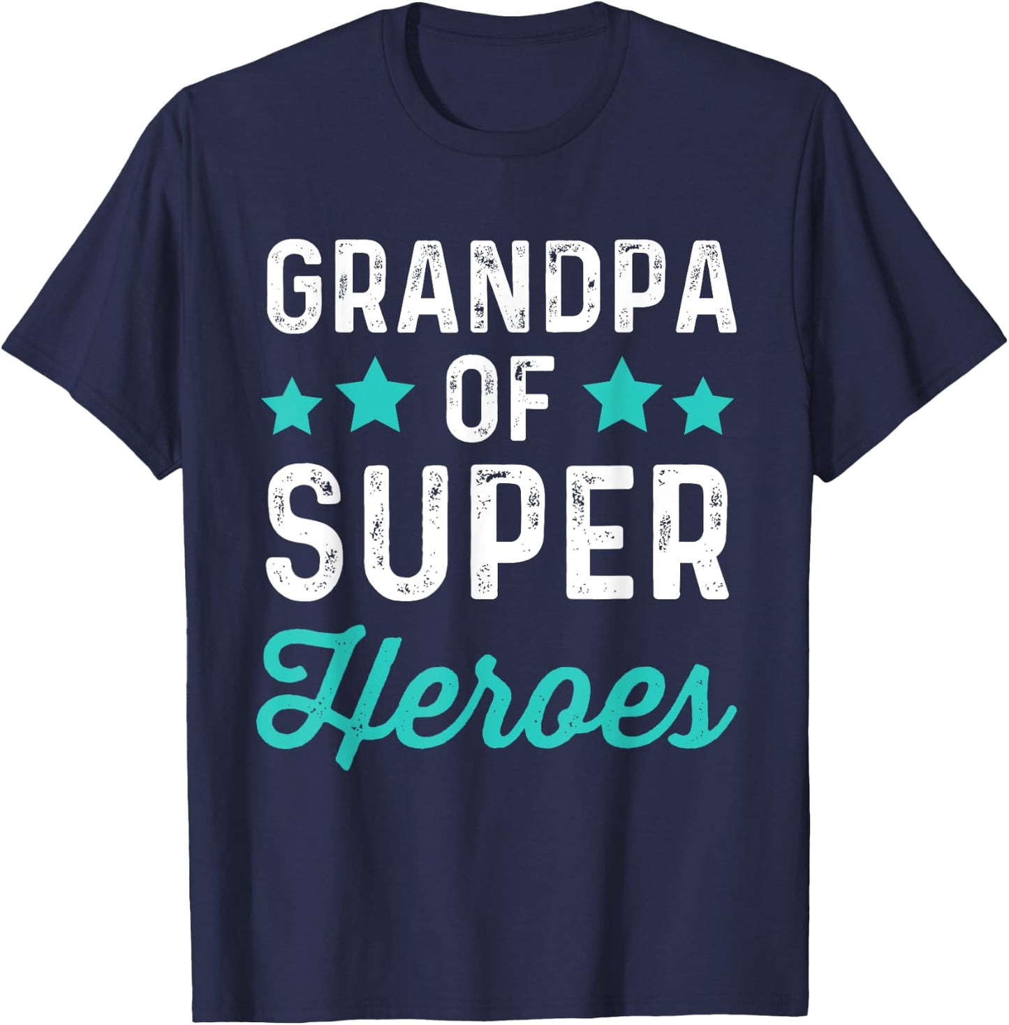 Grandpa Super Heroes | Funny Superhero Grampa Shirt T-Shirt - T-Shirt | Navy