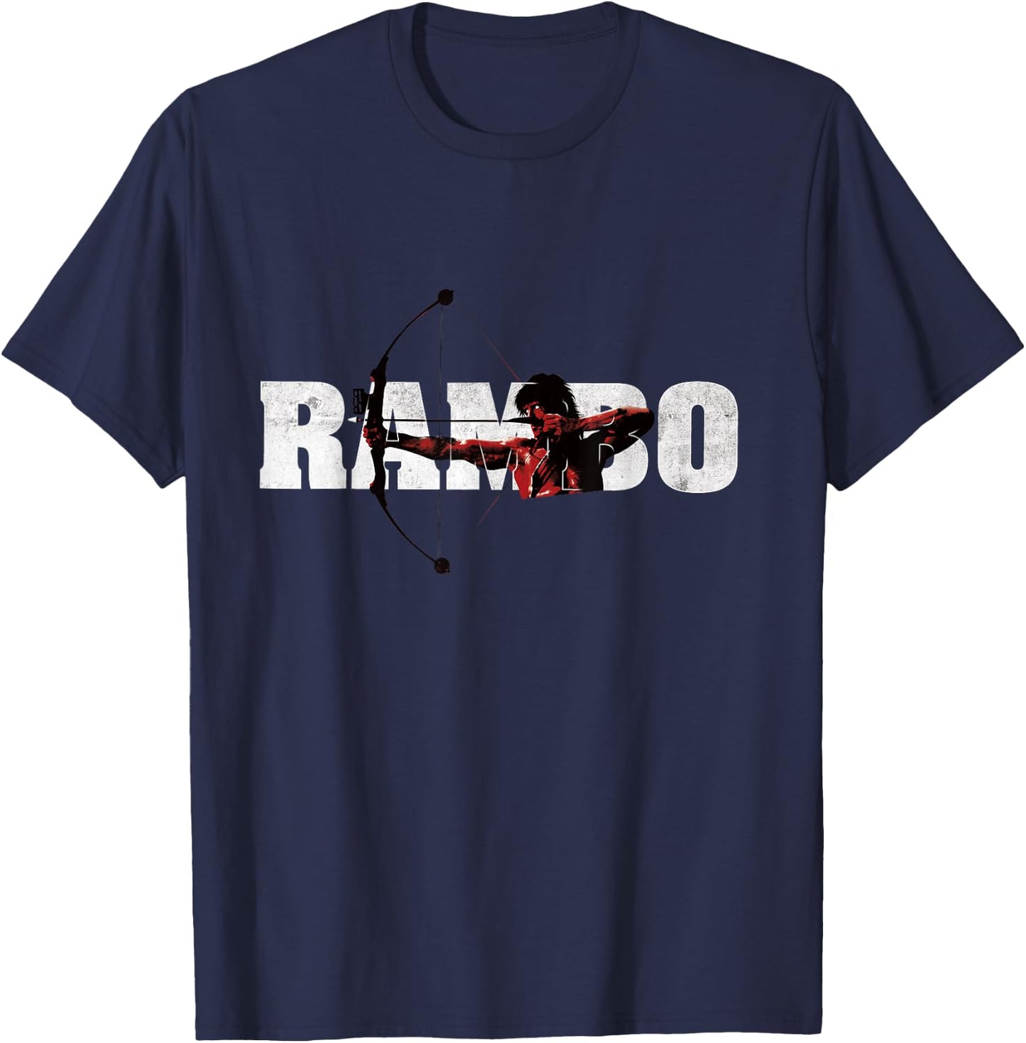Rambo Compound Bow , gray T-Shirt - T-Shirt | Navy