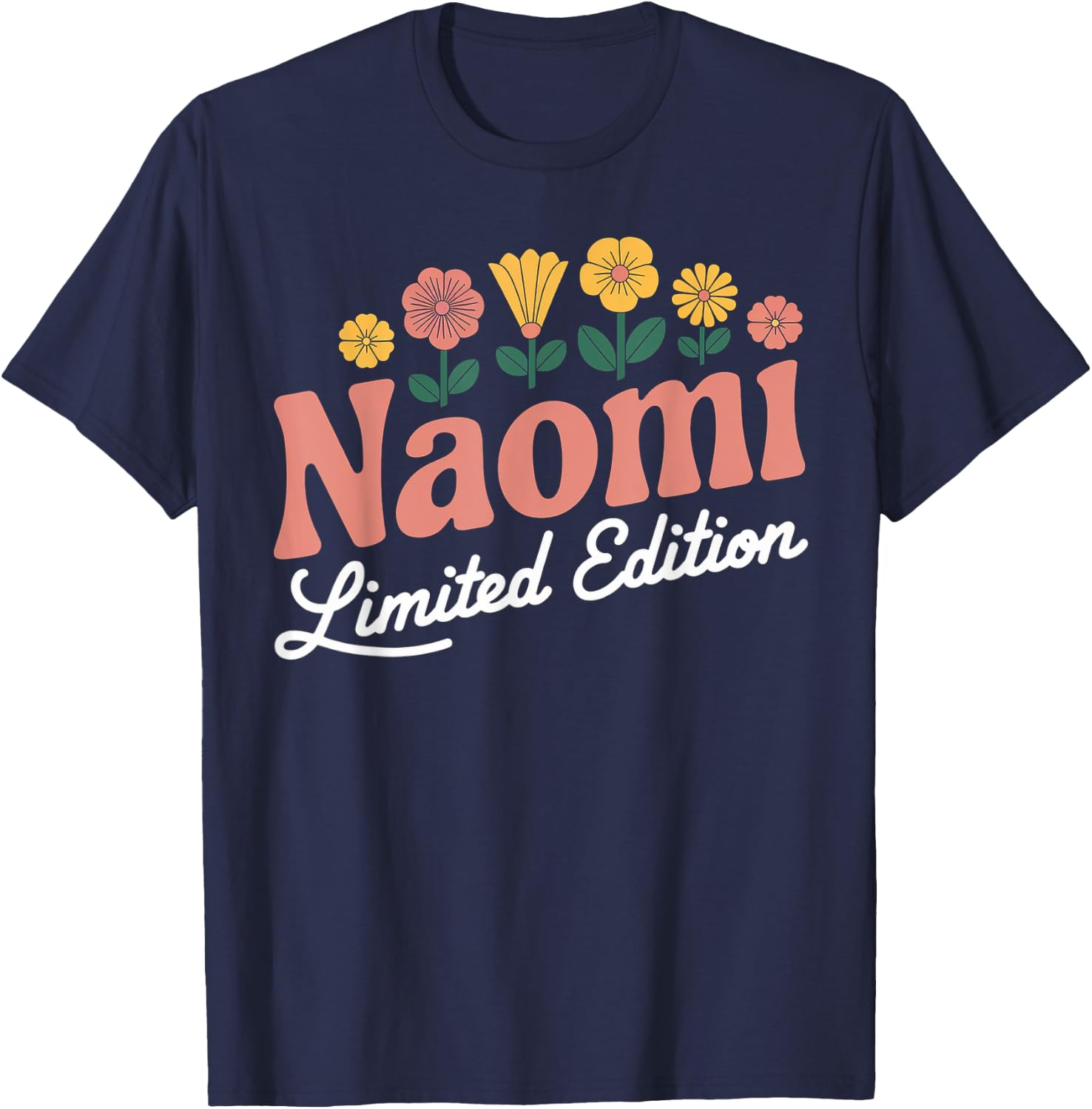 Naomi Limited Edition Vintage Custom Name Wife Grandma T-Shirt - T-Shirt | Navy