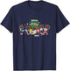 Sonic The Hedgehog Christmas 5 Golden Rings Vintage Logo T-Shirt - T-Shirt | Navy