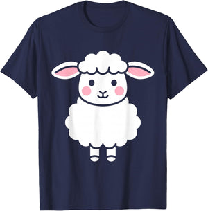 Quote Little Cute Baby Sheep Simple Lamb T-Shirt - T-Shirt | Navy