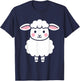Quote Little Cute Baby Sheep Simple Lamb T-Shirt - T-Shirt | Navy