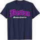 Pink Boston Massachusetts Souvenir Women T-Shirt - T-Shirt | Navy