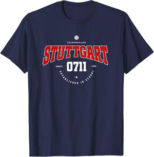 Stuttgart City Heimat Liebe 0711 Stuggi Fan T-Shirt - T-Shirt | Navy