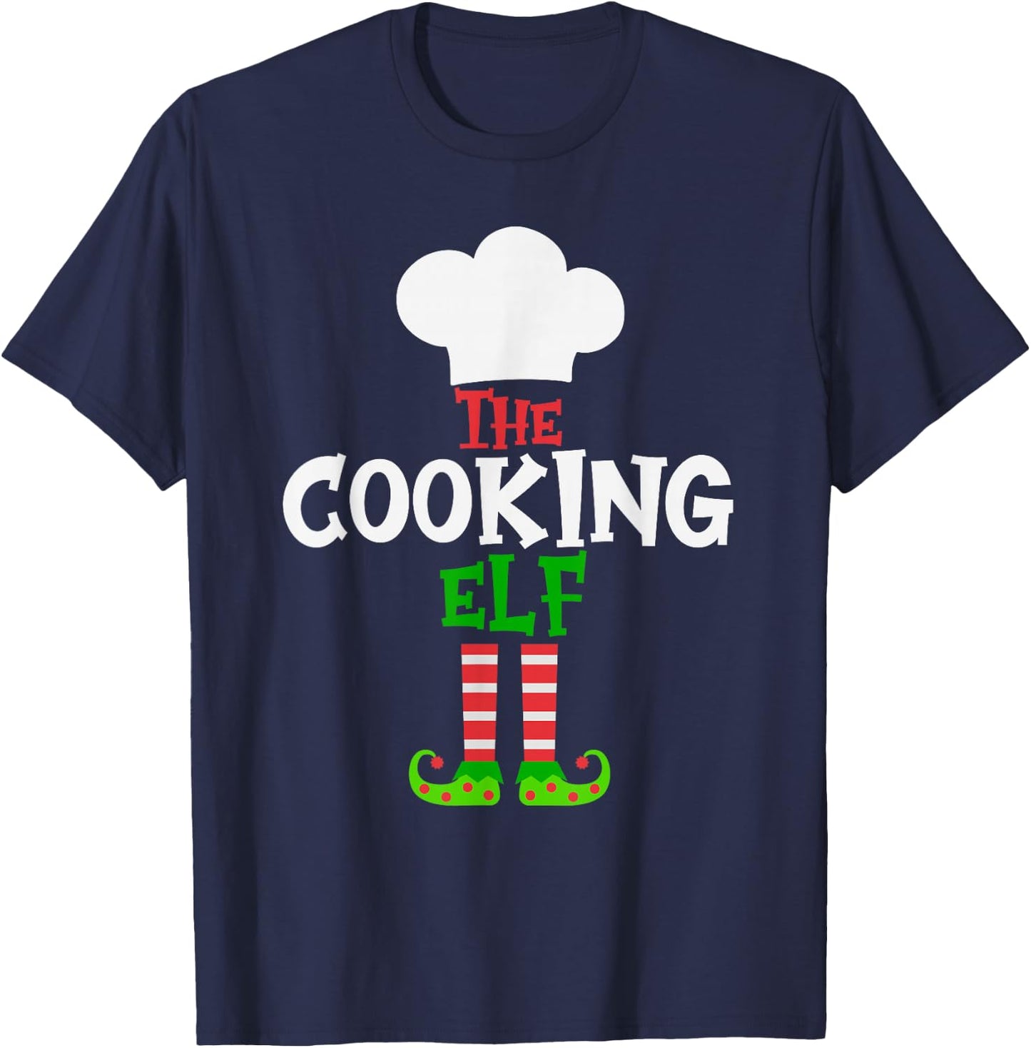 The Cooking Elf - Funny Matching Family Group Christmas T-Shirt - T-Shirt | Navy