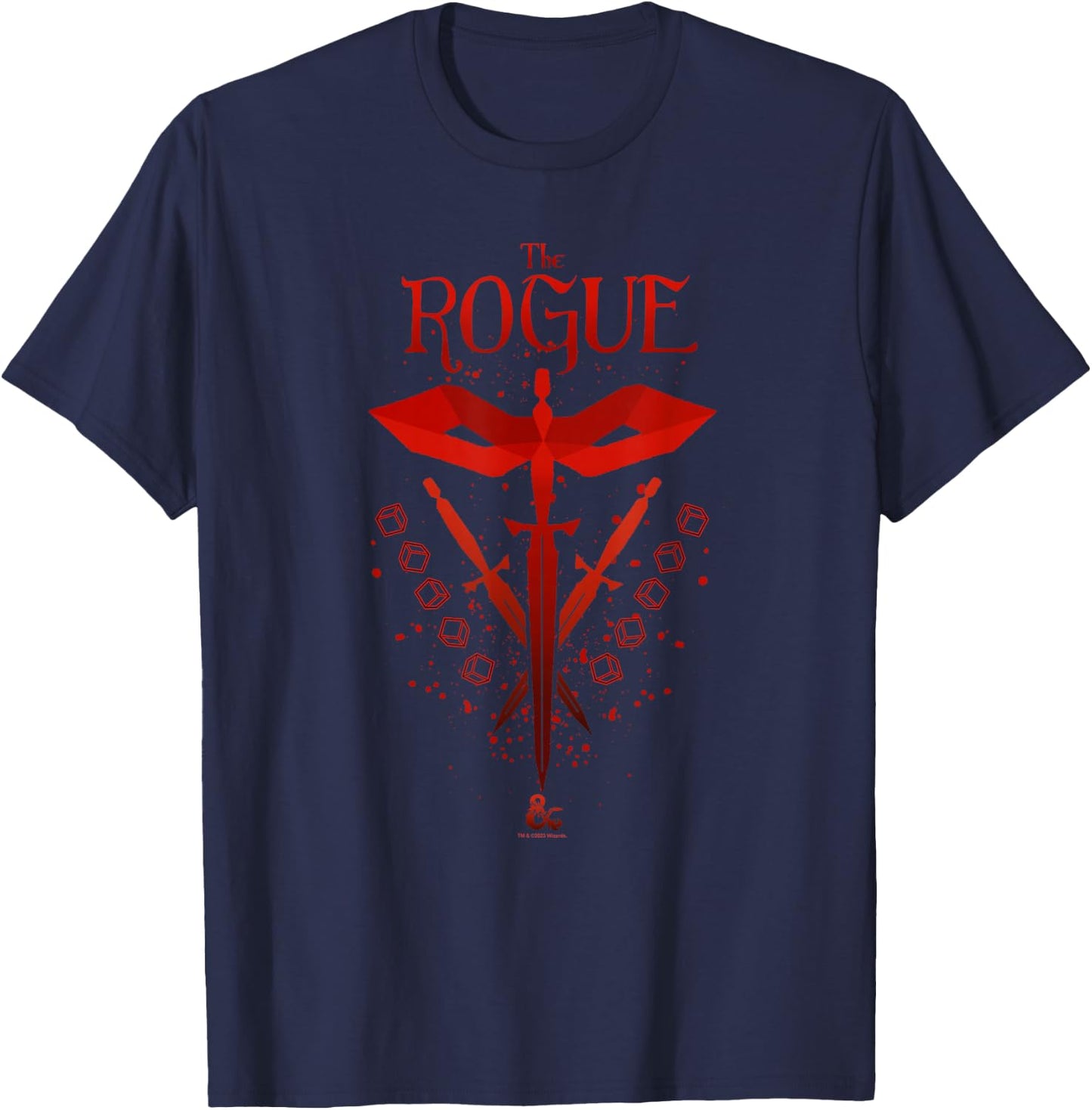 Dungeons & Dragons The Rogue Class Stealth Swords Logo T-Shirt - T-Shirt | Navy