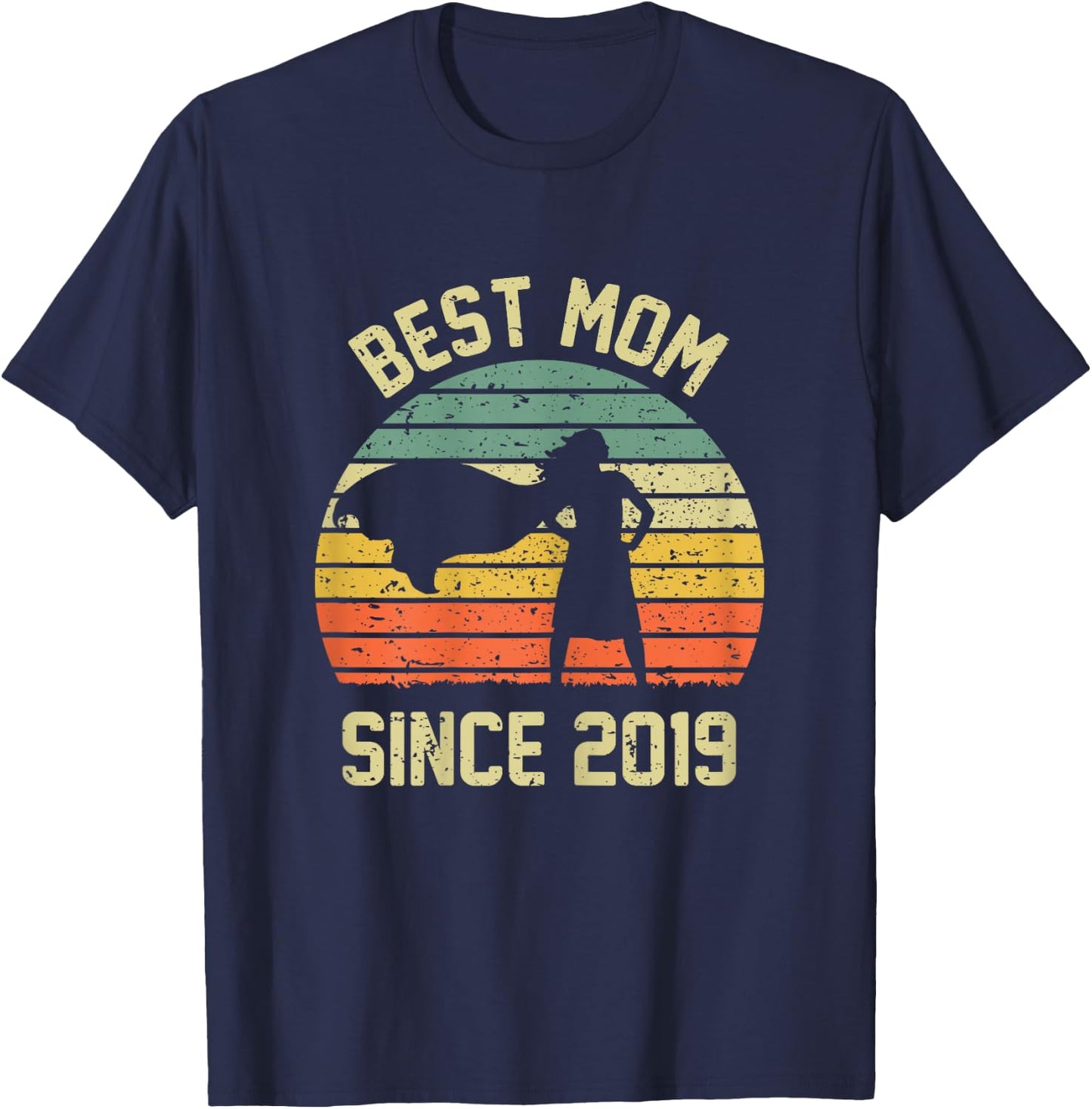 Best Mom Since 2019 Shirt Mom Mama Mommy Gifts Mothers Day T-Shirt - T-Shirt | Navy