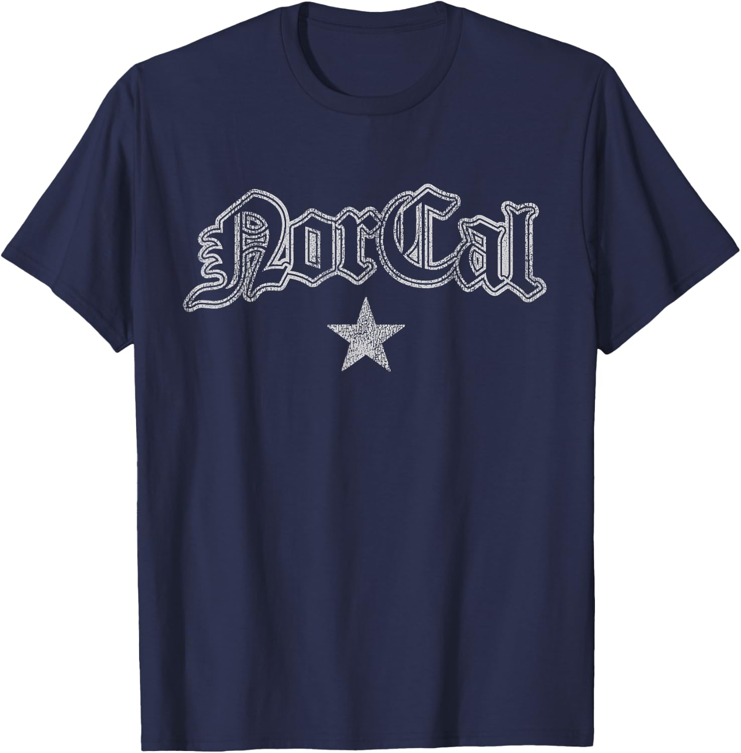 Retro Norcal Northern California Men Women T-Shirt - T-Shirt | Navy