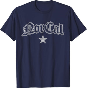 Retro Norcal Northern California Men Women T-Shirt - T-Shirt | Navy